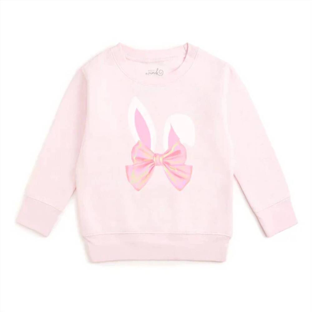 NEW SWEET WINK kid's bunny bow easter sweatshirt in pink